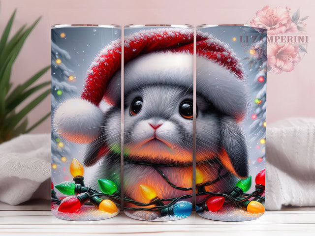 Funny Christmas Bunny Lights Tumbler, Funny Rabbit with Lights Sublimation Design, Festive Holiday Cup Art, 20oz Xmas Tumbler, Whimsical Bunny Mug, Stylish Christmas Cup, Cozy Holiday Wrap Sublimation Li Zamperini 