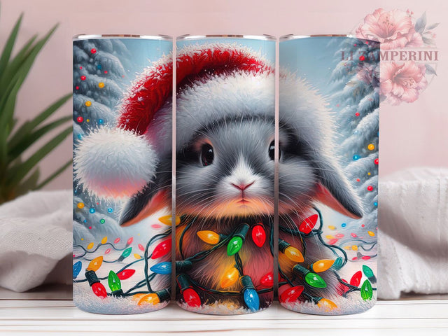 Funny Christmas Bunny Lights Tumbler, Funny Rabbit with Lights Sublimation Design, Festive Holiday Cup Art, 20oz Xmas Tumbler, Whimsical Bunny Mug, Stylish Christmas Cup, Cozy Holiday Wrap Sublimation Li Zamperini 