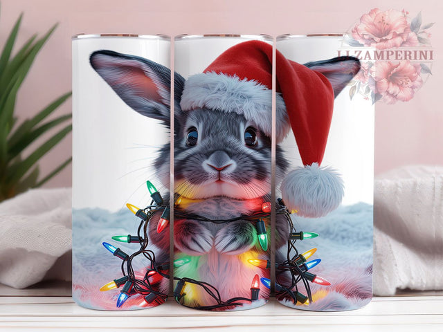 Funny Christmas Bunny Lights Tumbler, Funny Rabbit with Lights Sublimation Design, Festive Holiday Cup Art, 20oz Xmas Tumbler, Whimsical Bunny Mug, Stylish Christmas Cup, Cozy Holiday Wrap Sublimation Li Zamperini 