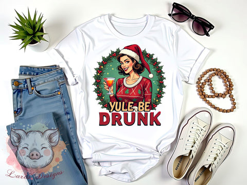 Funny Christmas, Christmas Humor, Yule Be Drunk, Sublimation Download, Holiday Party, Digital Download, Printable Christmas, Christmas Drinking Sublimation Lara' s Designs 