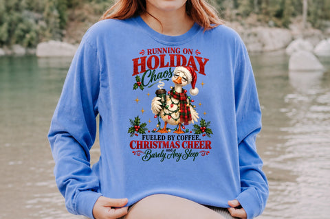 Funny Christmas Coffee Duck PNG Sublimation nirmal108roy 