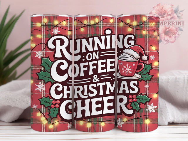 Funny Christmas Coffee Tumbler, Funny Holiday Wrap, Buffalo Plaid Sublimation Design, Festive Coffee Cup, 20Oz Skinny Tumbler Wrap, Humorous Christmas Mug, Cozy Holiday Design Sublimation Li Zamperini 