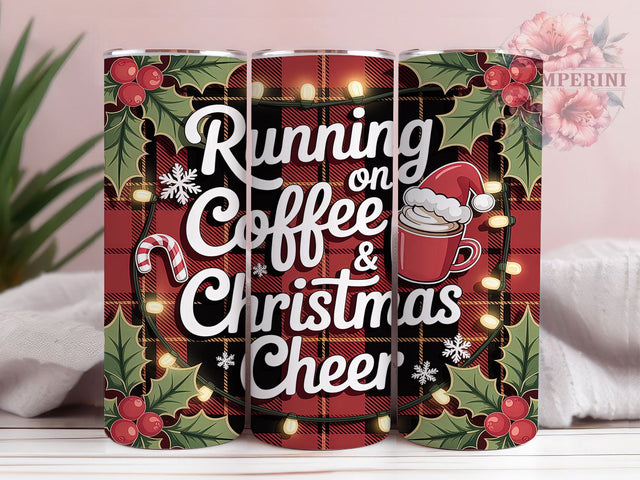 Funny Christmas Coffee Tumbler, Funny Holiday Wrap, Buffalo Plaid Sublimation Design, Festive Coffee Cup, 20Oz Skinny Tumbler Wrap, Humorous Christmas Mug, Cozy Holiday Design Sublimation Li Zamperini 
