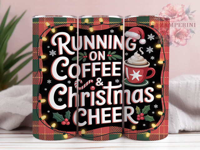 Funny Christmas Coffee Tumbler, Funny Holiday Wrap, Buffalo Plaid Sublimation Design, Festive Coffee Cup, 20Oz Skinny Tumbler Wrap, Humorous Christmas Mug, Cozy Holiday Design Sublimation Li Zamperini 