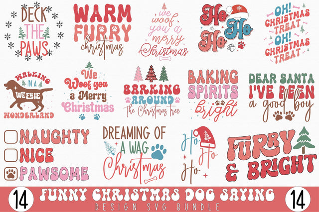 Funny Christmas Dog Saying SVG Bundle SVG SVGista 