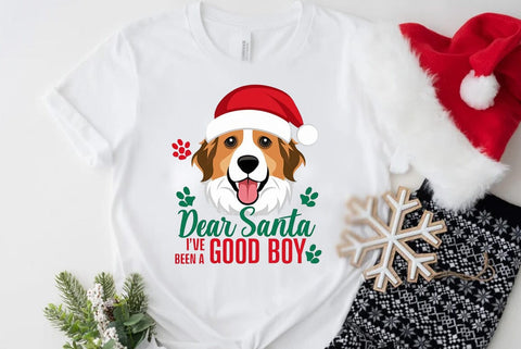 Funny Christmas Dog Saying SVG, Dear Santa I’ve Been A Good Boy SVG FiveStarCrafting 