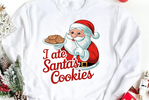 Funny Christmas Dog Saying SVG, I ate santas cookies SVG FiveStarCrafting 