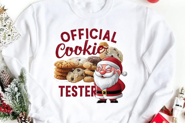 Funny Christmas Dog Saying SVG, Official Cookie Tester SVG FiveStarCrafting 