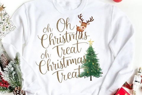 Funny Christmas Dog Saying SVG, Oh Christmas Treat SVG FiveStarCrafting 