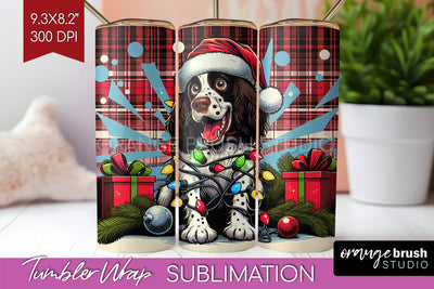 Funny Christmas Dog Tumbler Wrap Sublimation OrangeBrushStudio 