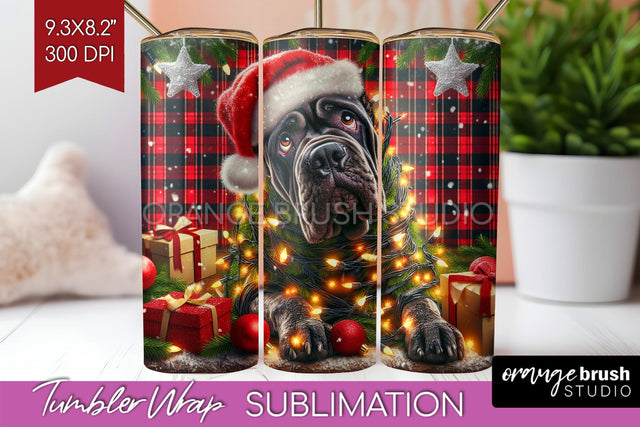 Funny Christmas Dog Tumbler Wrap Sublimation OrangeBrushStudio 