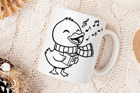 Funny Christmas Duck| Holiday Cute Festive Duck SVG Cutting Files. SVG CosmosFineArt 