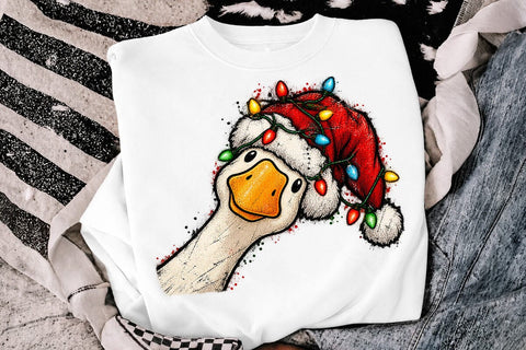 Funny Christmas Duck Sublimation PNG SVG DesignDestine 