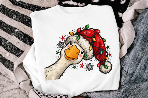 Funny Christmas Duck Sublimation PNG SVG DesignDestine 