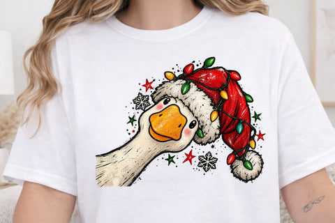Funny Christmas Duck Sublimation PNG SVG DesignDestine 