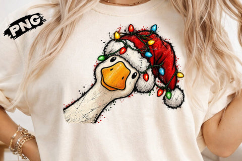Funny Christmas Duck Sublimation PNG SVG DesignDestine 