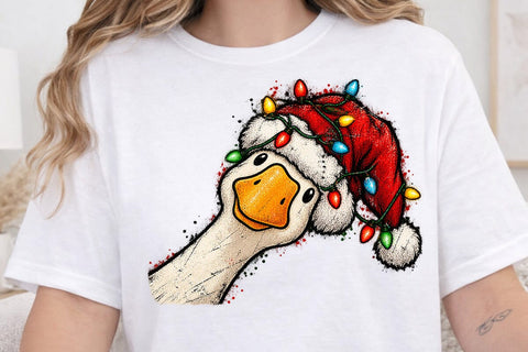 Funny Christmas Duck Sublimation PNG SVG DesignDestine 
