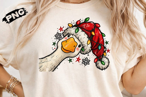 Funny Christmas Duck Sublimation PNG SVG DesignDestine 