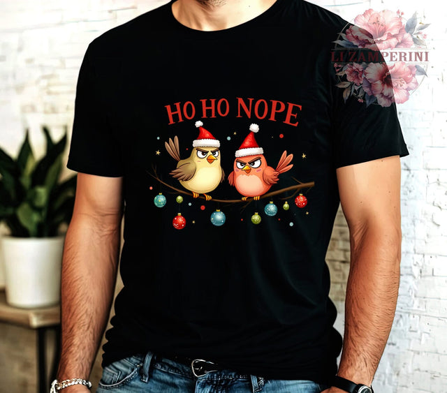 Funny Christmas, Ho Ho Nope, Bird PNG, Digital Download, Sublimation Design, Holiday Humor, Christmas Decor, Cute Bird Graphic Sublimation Li Zamperini 
