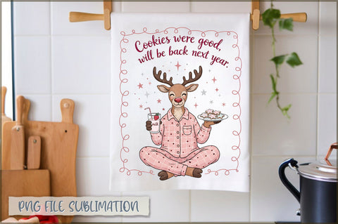 Funny Christmas Kitchen Towel PNG Bundle Sublimation Shetara Begum 