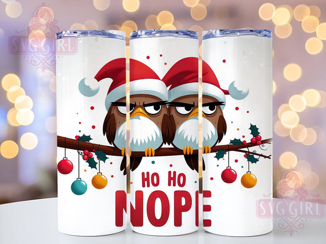Funny Christmas, No No Nope, Holiday Humor, PNG Wrap, Sublimation Design, Sarcastic Gifts, Festive Drinkware, Holiday Decor Sublimation SvggirlplusArt 