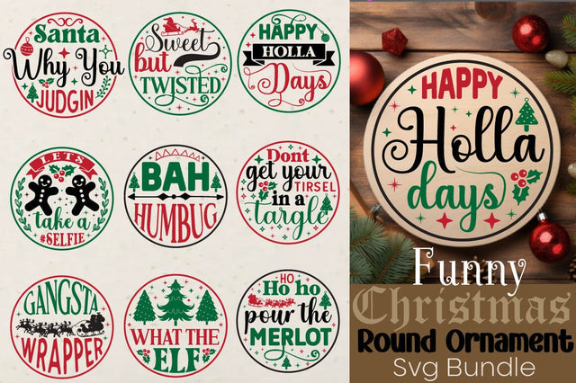 Funny Christmas Ornaments SVG Bundle SVG Angelina750 