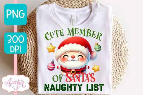 Funny Christmas PNG sublimation | Cute Santa PNG design Sublimation Amorclipart 