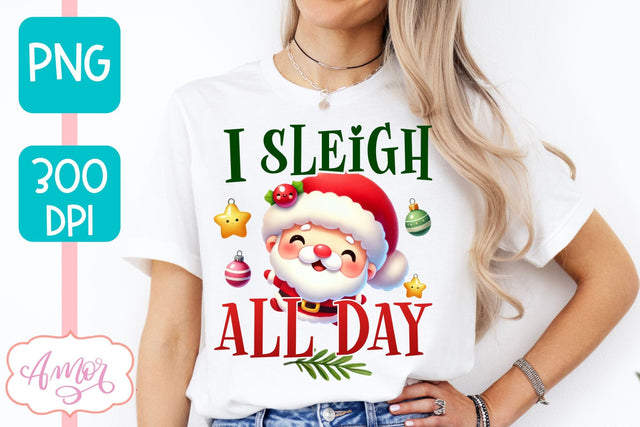 Funny Christmas PNG sublimation | Cute Santa PNG design Sublimation Amorclipart 