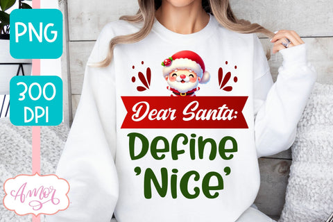 Funny Christmas PNG sublimation | Cute Santa PNG design Sublimation Amorclipart 