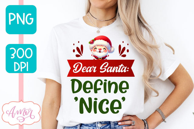 Funny Christmas PNG sublimation | Cute Santa PNG design Sublimation Amorclipart 