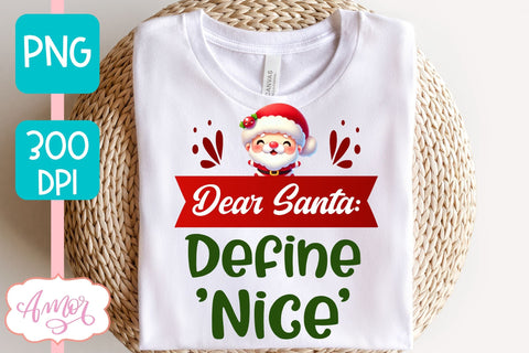 Funny Christmas PNG sublimation | Cute Santa PNG design Sublimation Amorclipart 