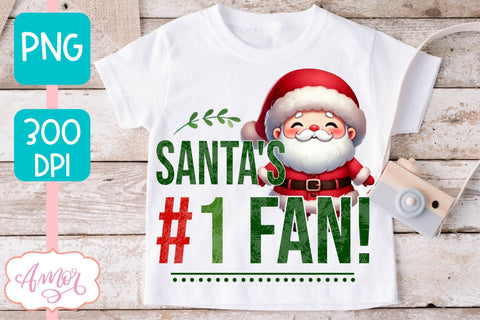 Funny Christmas PNG sublimation | Santa's fan PNG design Sublimation Amorclipart 