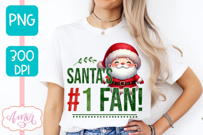 Funny Christmas PNG sublimation | Santa's fan PNG design Sublimation Amorclipart 