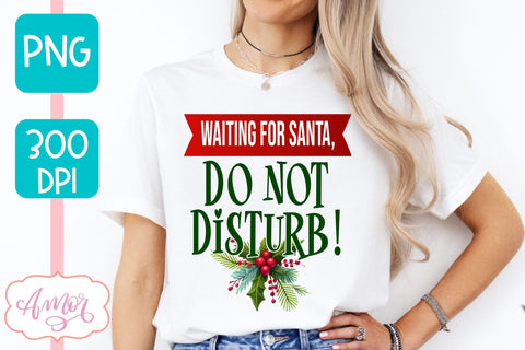 Funny Christmas PNG sublimation | Wainting for Santa PNG Sublimation Amorclipart 