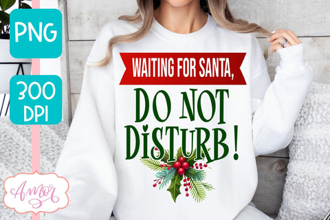 Funny Christmas PNG sublimation | Wainting for Santa PNG Sublimation Amorclipart 
