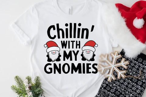 Funny Christmas Quote PNG, Chillin' With My Gnomies SVG FiveStarCrafting 