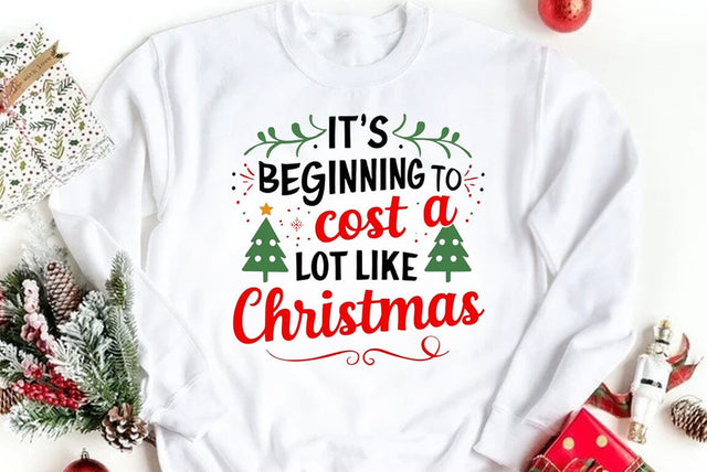 Funny Christmas Quote PNG, It's Beginning To Cost A Lot Like Christmas SVG FiveStarCrafting 