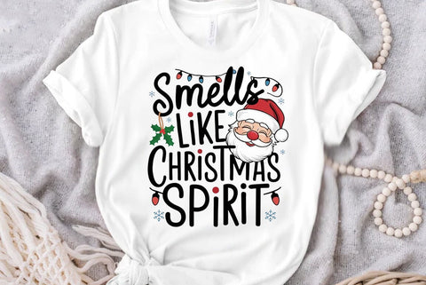 Funny Christmas Quote PNG, Smells Like Christmas Spirit SVG FiveStarCrafting 