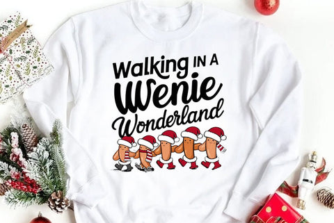 Funny Christmas Quote PNG, Walking in a wenie wonderland SVG FiveStarCrafting 