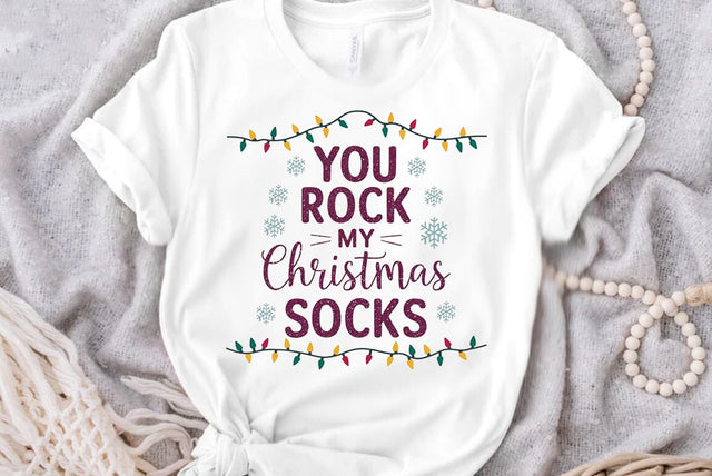 Funny Christmas Quote PNG, You Rock My Christmas Socks SVG FiveStarCrafting 