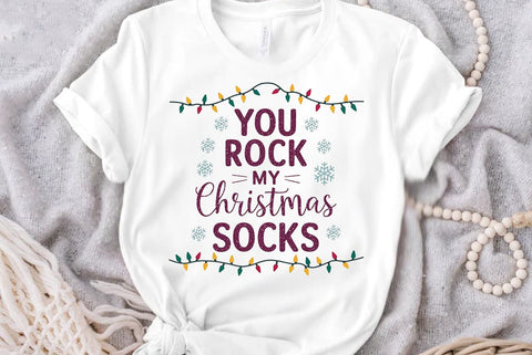 Funny Christmas Quote PNG, You Rock My Christmas Socks SVG FiveStarCrafting 