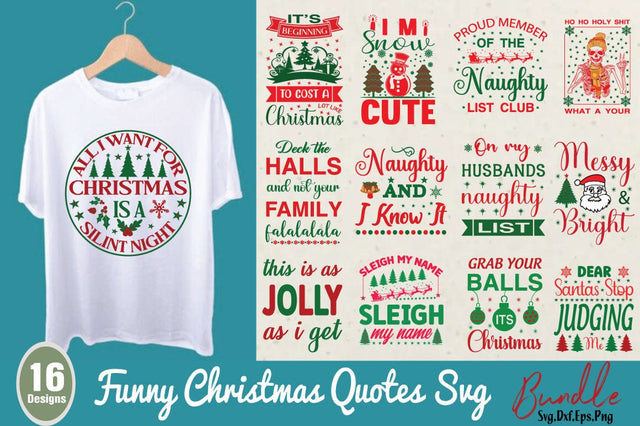 Funny Christmas Quotes SVG Bundle SVG Angelina750 