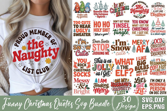 Funny Christmas Quotes SVG Bundle SVG Angelina750 