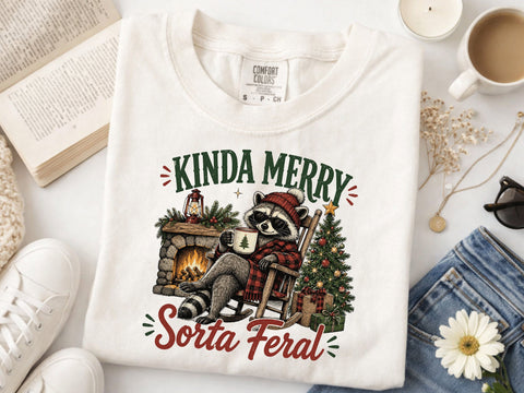 Funny Christmas Raccoon PNG SVG DesignDestine 
