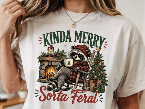 Funny Christmas Raccoon PNG SVG DesignDestine 