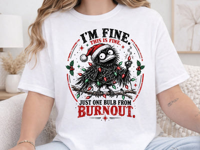 Funny Christmas Raven Burnout PNG Design SVG DesignDestine 