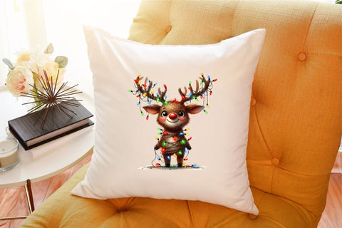 Funny Christmas Reindeer Clipart Bundle Sublimation designartist 