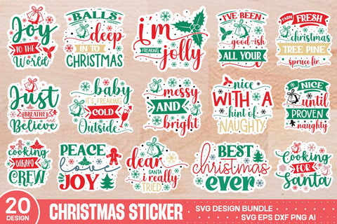 Funny Christmas Round Sign Bundle , Christmas Svg Bundle SVG designmaster24 