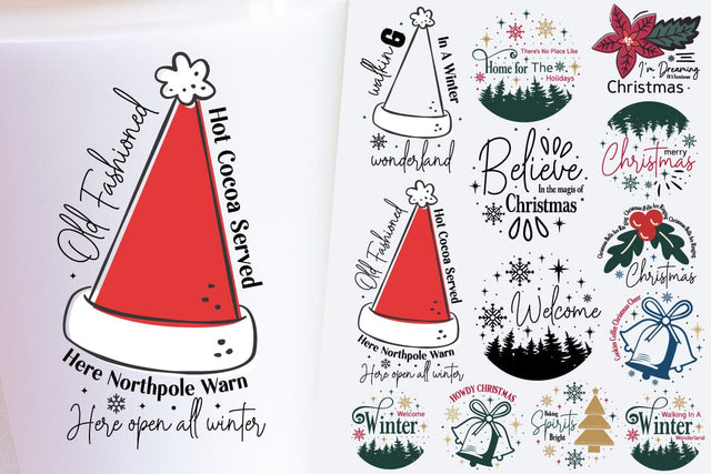 Funny Christmas Round Sign Svg Bundle,Best Seller,SVGs,Quotes and Sayings,Food & Drink,On Sale, Print & Cut 11 SVG designmaster24 