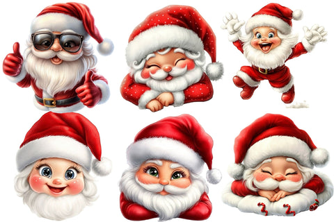 Funny Christmas Santa Hat PNG Bundle Sublimation SVGArt 